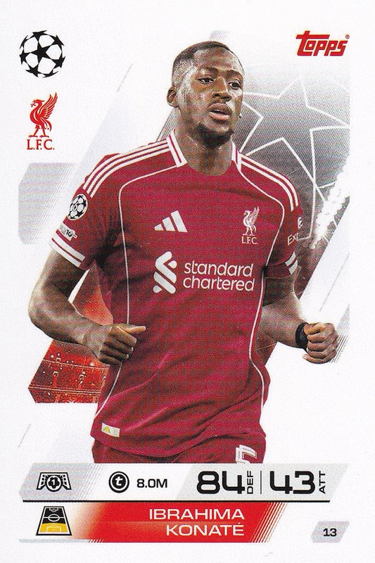 Ibrahima Konaté Base Card #13 - Topps Match Attax 25/26 (2025/2026) Liverpool