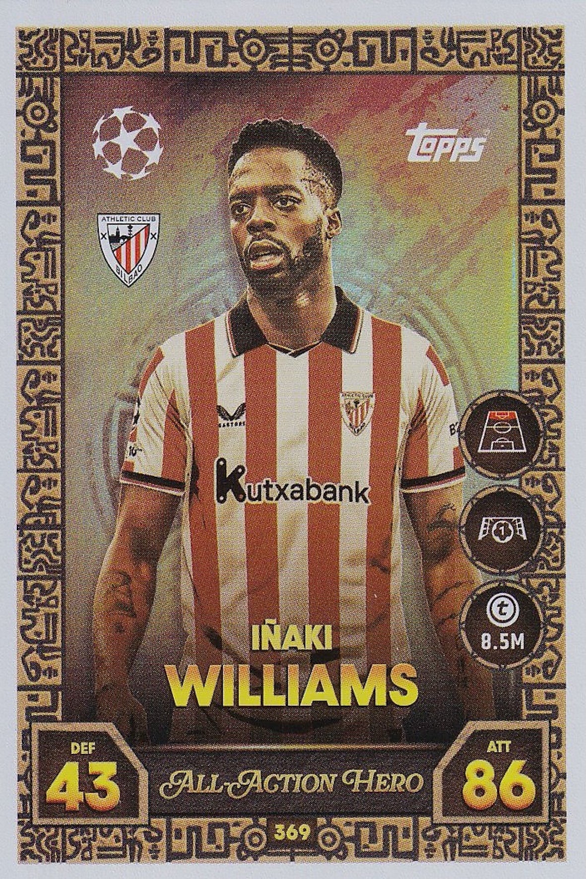 Inaki Williams All Action Hero Card #369 - Topps Match Attax 25/26 (2025/2026) Athletic Club