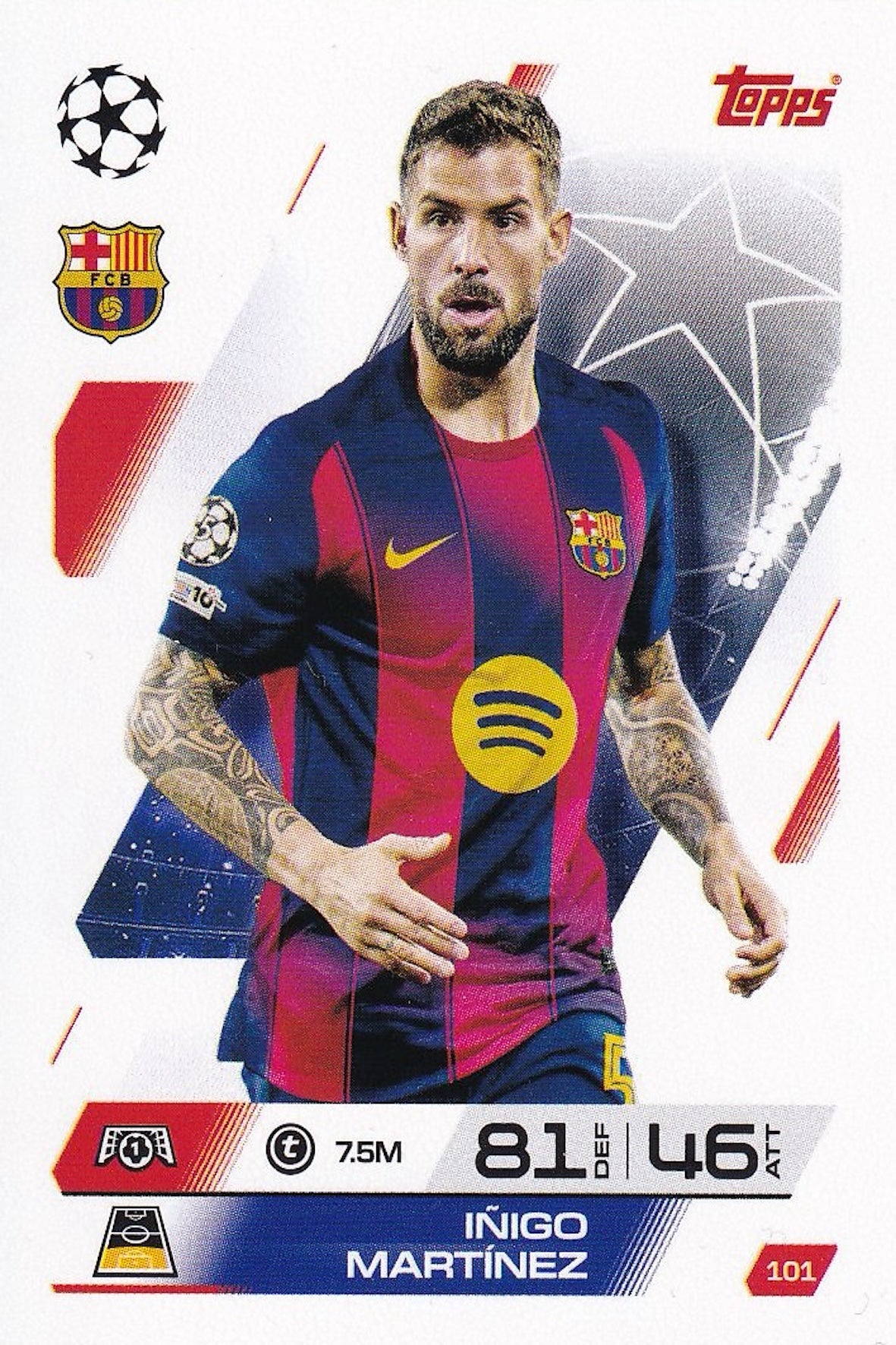 Inigo Martinez Base Card #101 - Topps Match Attax 25/26 (2025/2026) FC Barcelona
