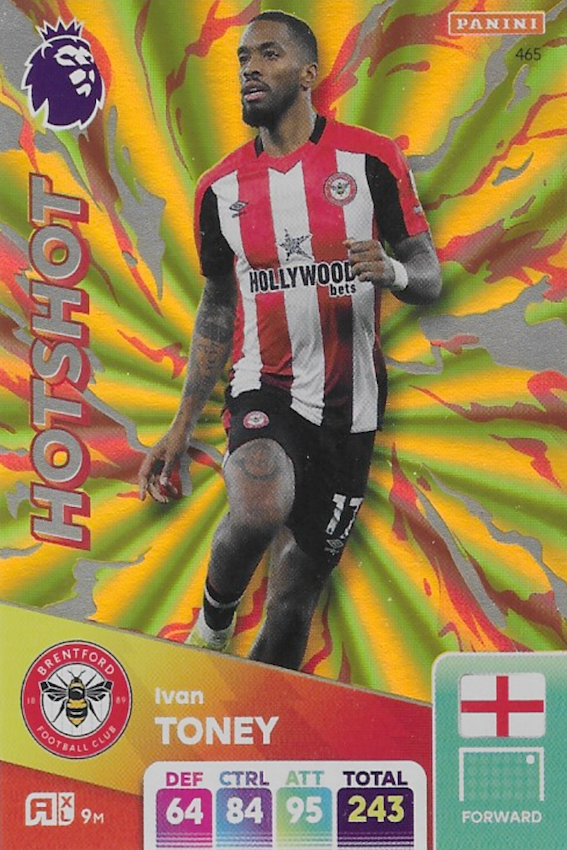 Ivan Toney Hotshot Card Number 465 - Panini Adrenalyn XL 2025 Premier League (Brentford)