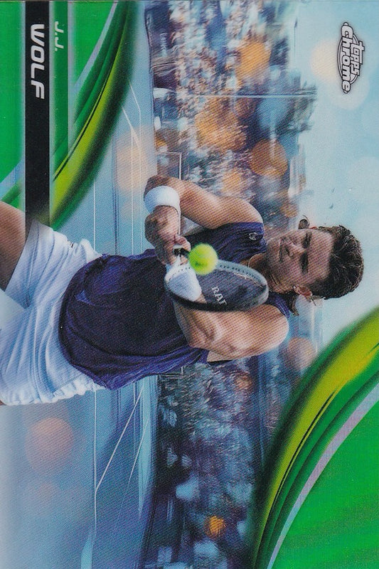J.J. Wolf Lime Green Refractor #238 - 2025 Topps Chrome Tennis Card