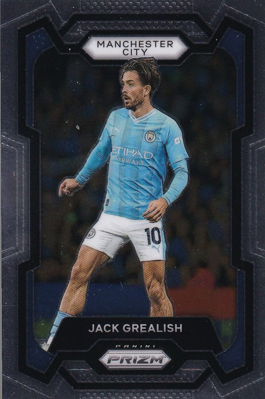 Jack Grealish Base Card #1 - 2023-24 Panini Prizm Premier League Soccer - Manchester City