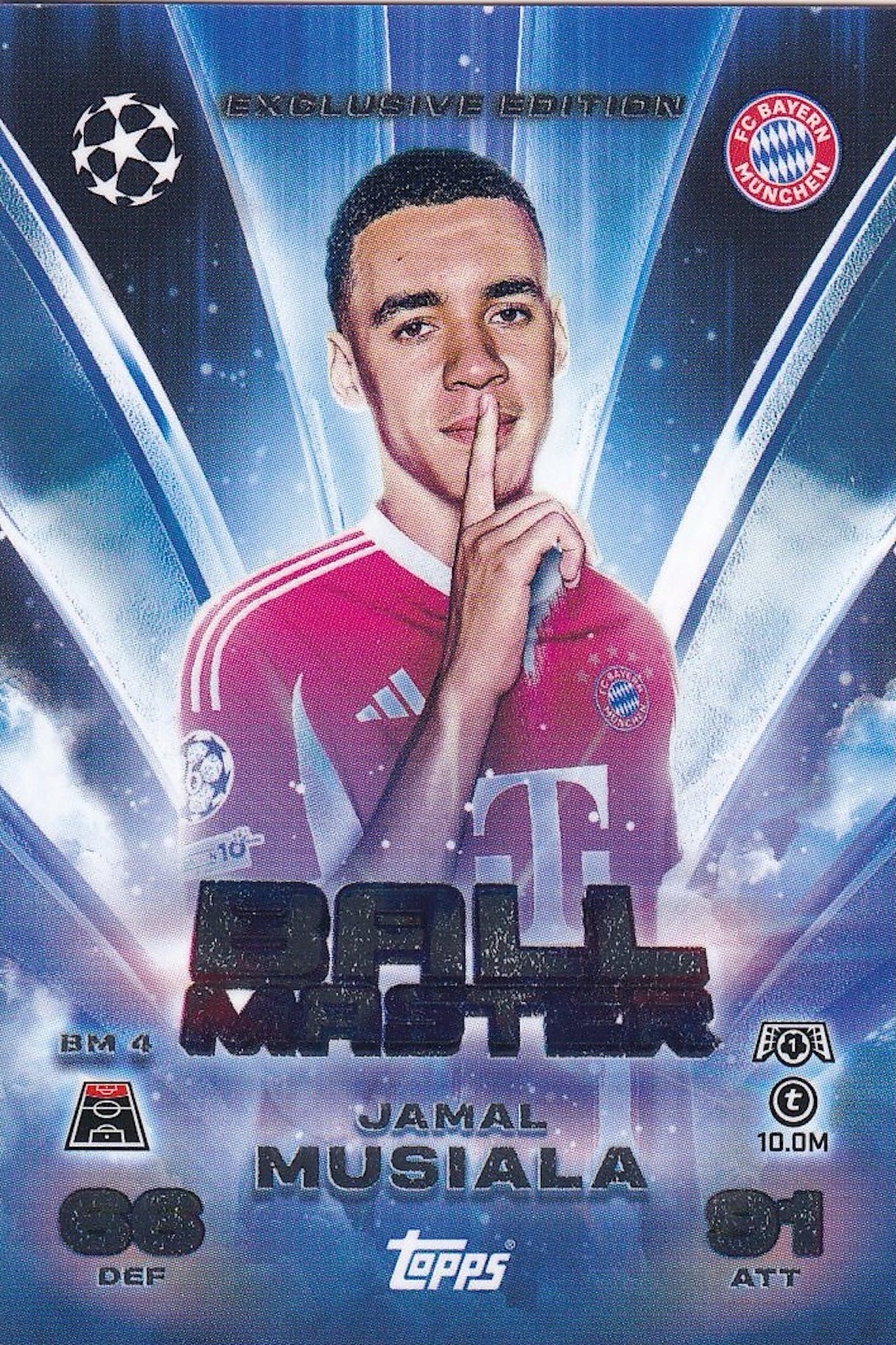 Jamal Musiala Ball Master Exclusive Edition Card #BM4 - Topps Match Attax 25/26 (2025/2026)