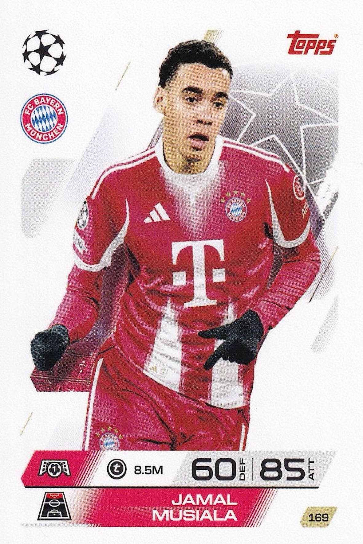 Jamal Musiala Base Card #169 - Topps Match Attax 25/26 (2025/2026) Bayern Munich