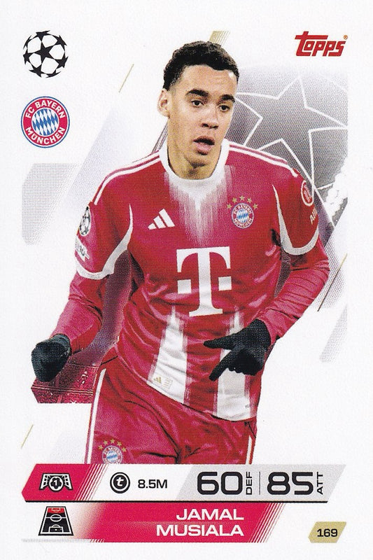 Jamal Musiala Base Card #169 - Topps Match Attax 25/26 (2025/2026) Bayern Munich