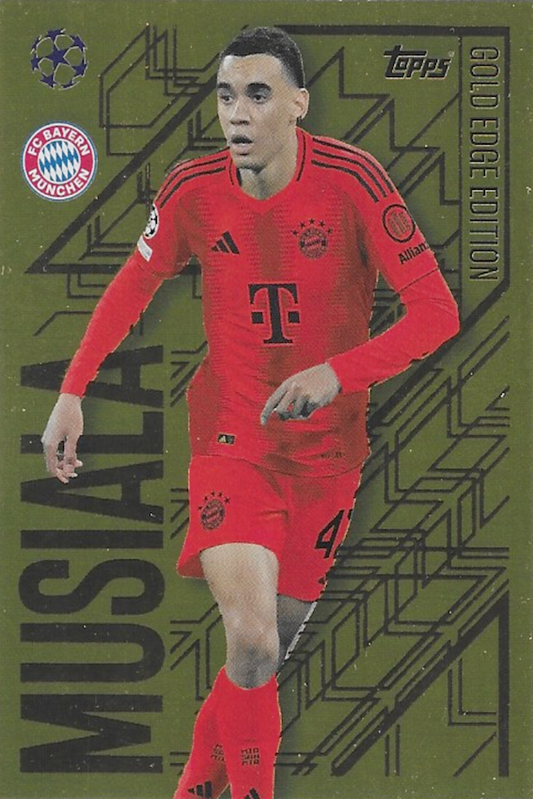 Jamal Musiala Gold Edge Edition Card #GE5 - Topps Match Attax 24/25 (2024/2025)