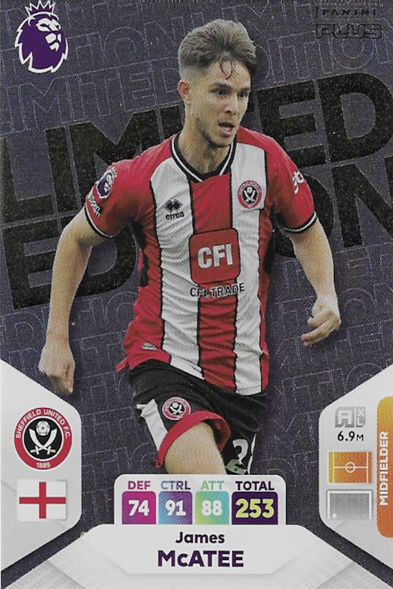 James McAtee Limited Edition Card - Adrenalyn XL 2024 Plus (Premier League)