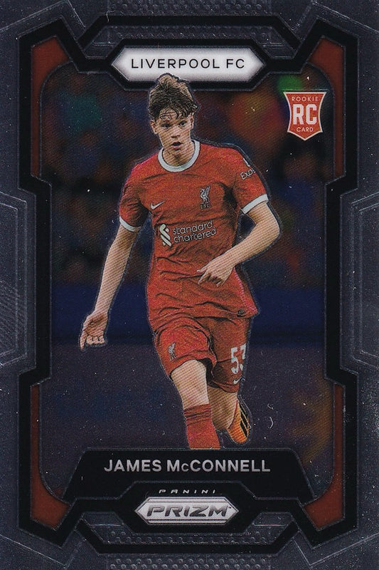 James McConnell Rookie Card #85, Panini Prizm Premier League 23-24 (Liverpool) 2023-2024