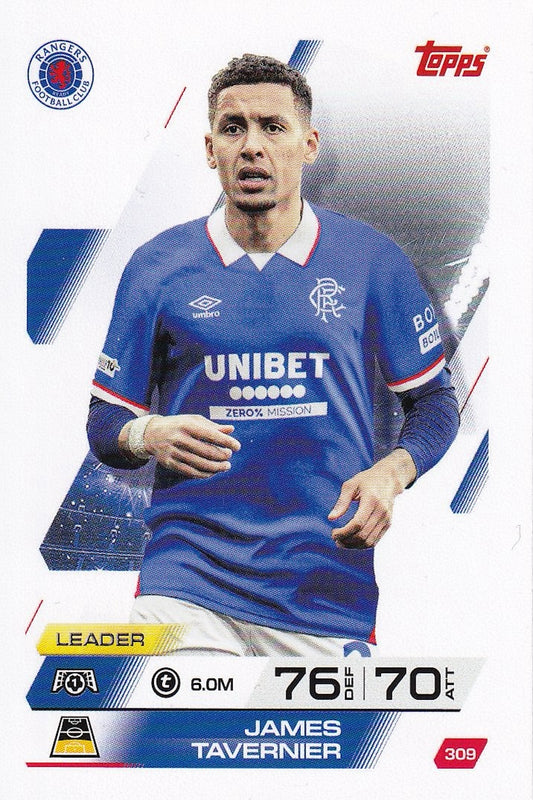 James Tavernier Base Card #309 - Topps Match Attax 25/26 (2025/2026) Rangers
