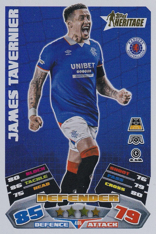 James Tavernier Topps Heritage Card #405 - Match Attax 25/26 (2025/2026) - Rangers
