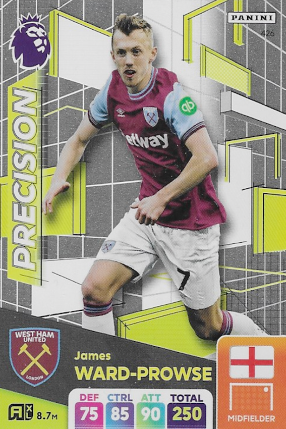 James Ward-Prowse Precision Card Number #426 - Panini Adrenalyn XL 2025 Premier League (West Ham United)