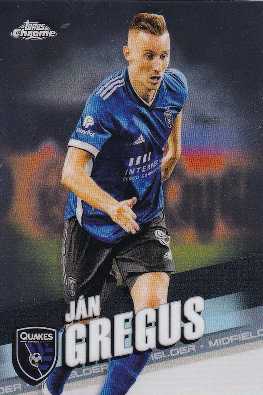 Jan Gregus Base Card #33 - Topps Chrome 2022 MLS - San Jose Earthquakes