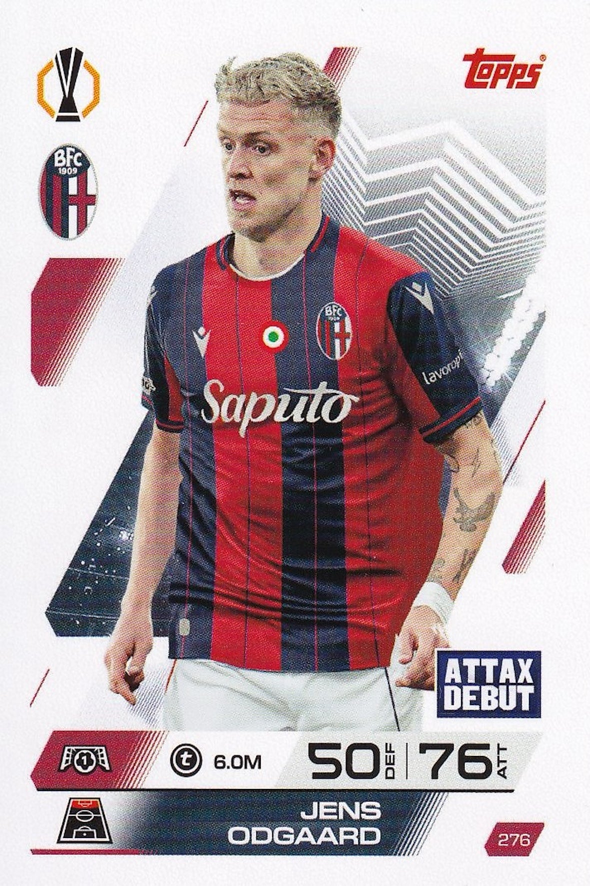 Jens Odgaard Base Card #276, Attax Debut - Topps Match Attax 25/26 (2025/2026)