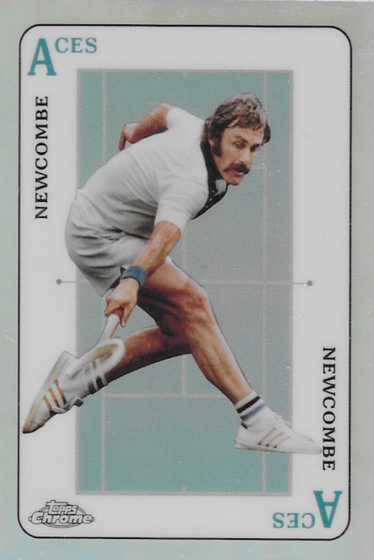 John Newcombe Aces Refractor Card Number #ACE-6  - 2021 Topps Chrome