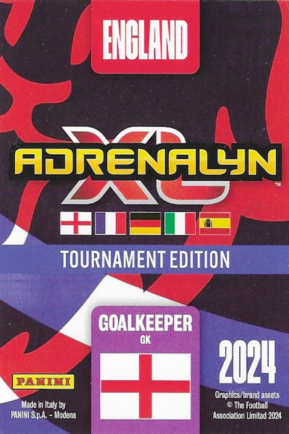 Jordan Pickford Base Card Number 39 - Adrenalyn XL England 2024 Tournament Edition