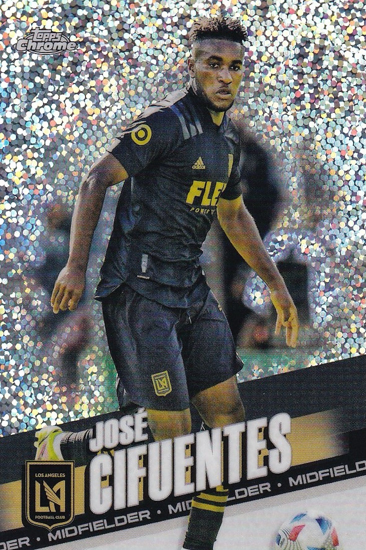 Jose Cifuentes Speckle Refractor Card #121 Topps Chrome 2022 MLS - Los Angeles FC