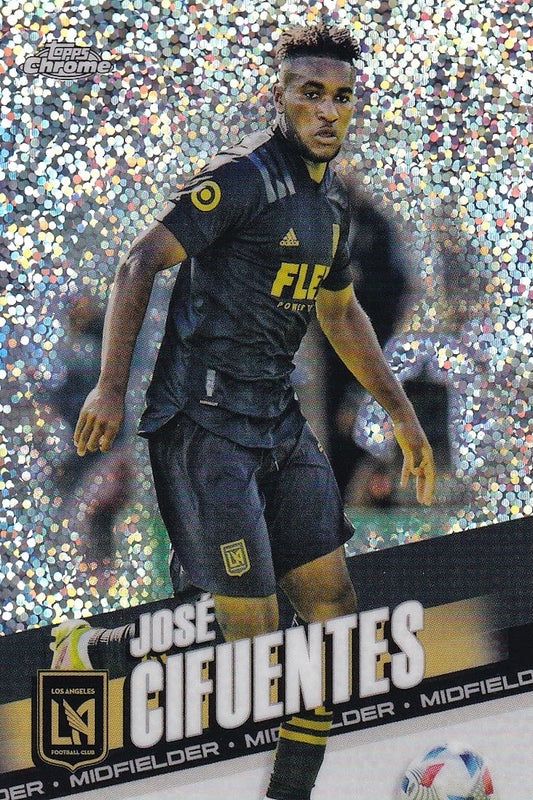 Jose Cifuentes Speckle Refractor Card #121 Topps Chrome 2022 MLS - Los Angeles FC