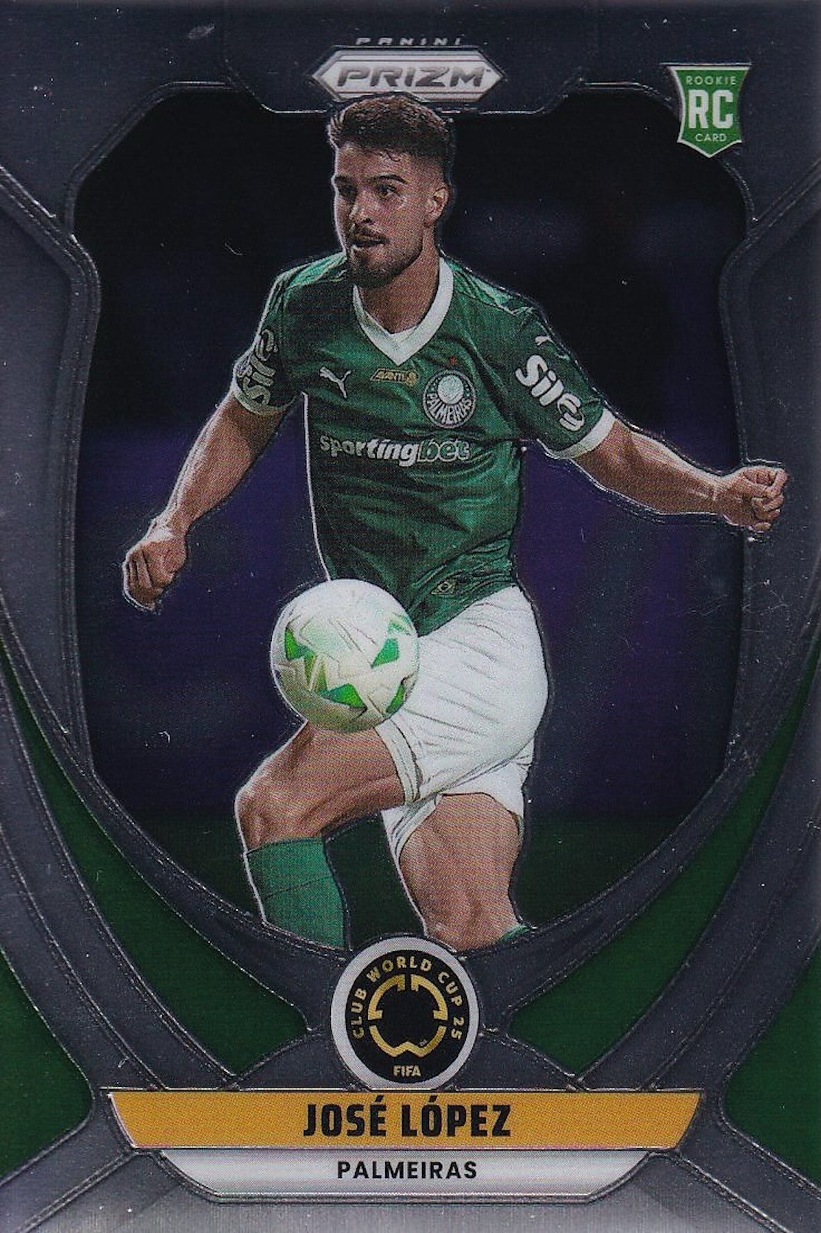 Jose Lopez Rookie (RC) Base Card #152 - Panini Prizm FIFA Club World Cup 25 (2025) - Palmeiras