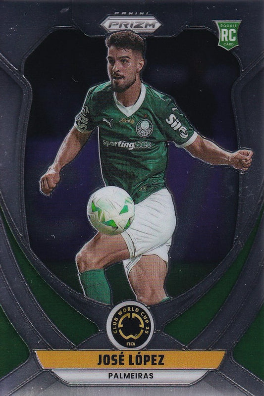 Jose Lopez Rookie (RC) Base Card #152 - Panini Prizm FIFA Club World Cup 25 (2025) - Palmeiras