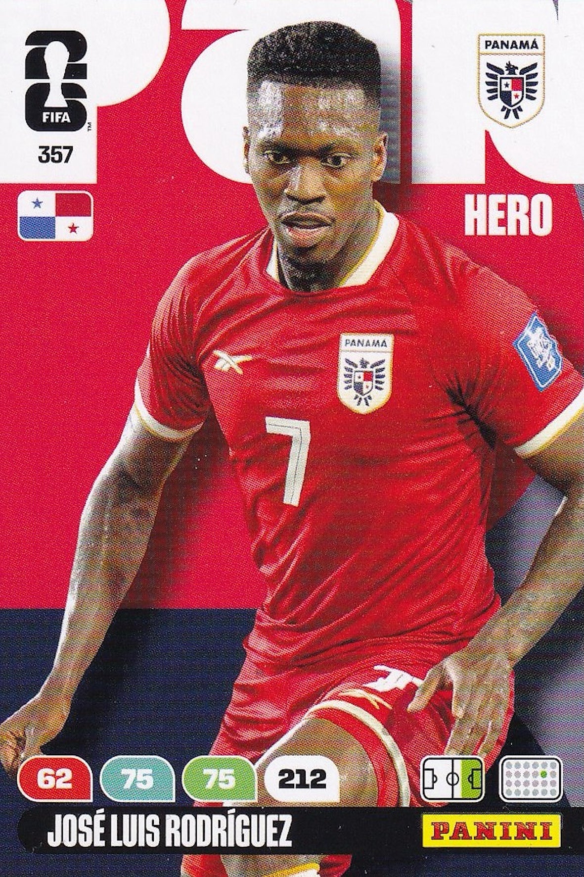 Jose Luis Rodríguez Hero Base Card #357 - FIFA WORLD CUP 2026 - Panini Adrenalyn XL - Panama