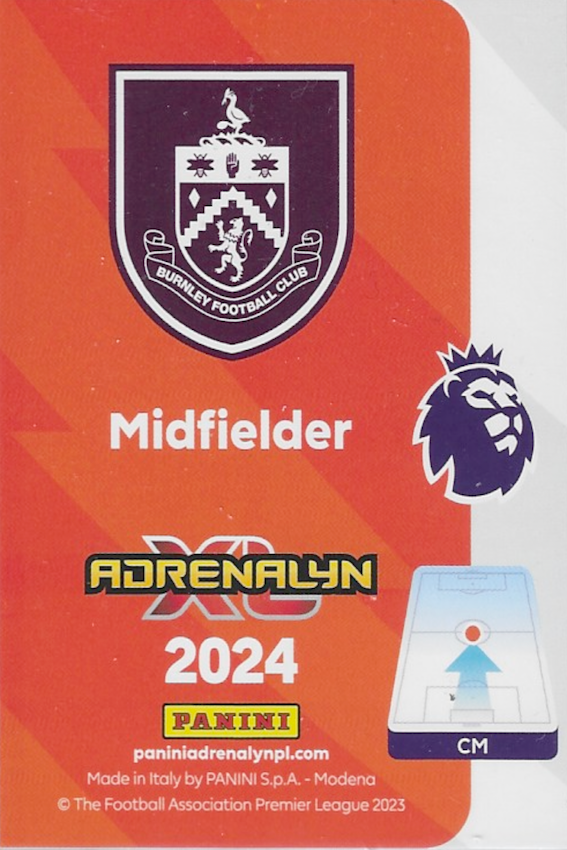 Josh Brownhill Limited Edition Card - Adrenalyn XL 2024 Premier League by Panini