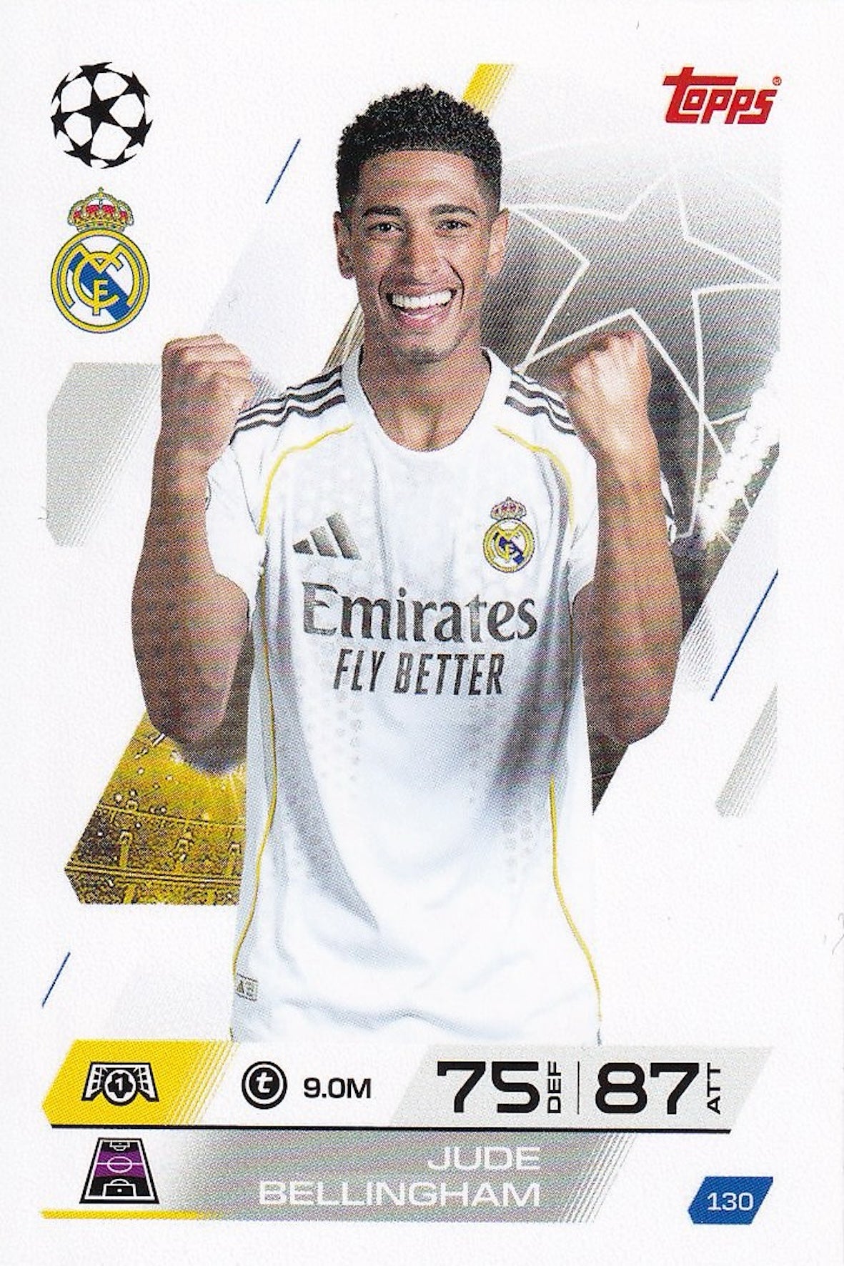 Jude Bellingham Base Card #130 - Topps Match Attax 25/26 (2025/2026) Real Madrid