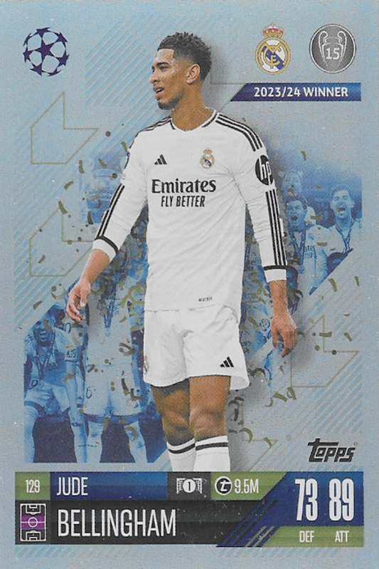 Jude Bellingham Card No #129 - Topps Match Attax 2024/25 (Real Madrid)