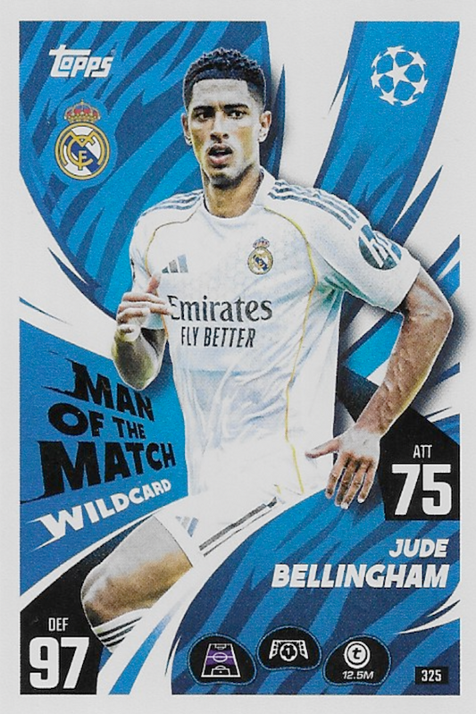 Jude Bellingham Man of the Match Wildcard - Topps Match Attax 25/26 (2025/2026)