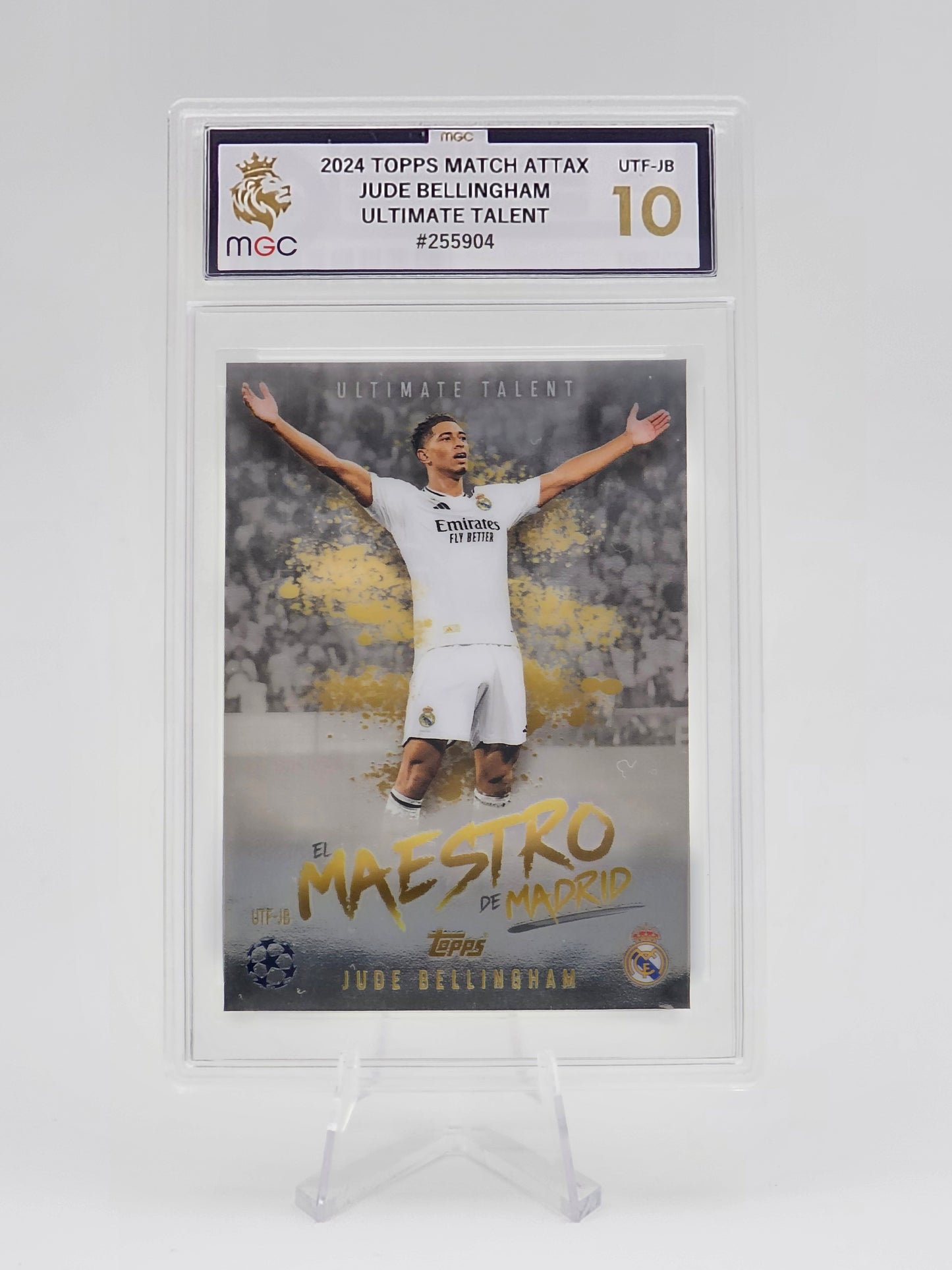 Jude Bellingham ULTIMATE TALENT MAESTRO DE MADRID #UTF-JB - Topps Match Attax 2024/2025 (MGC Graded 10)
