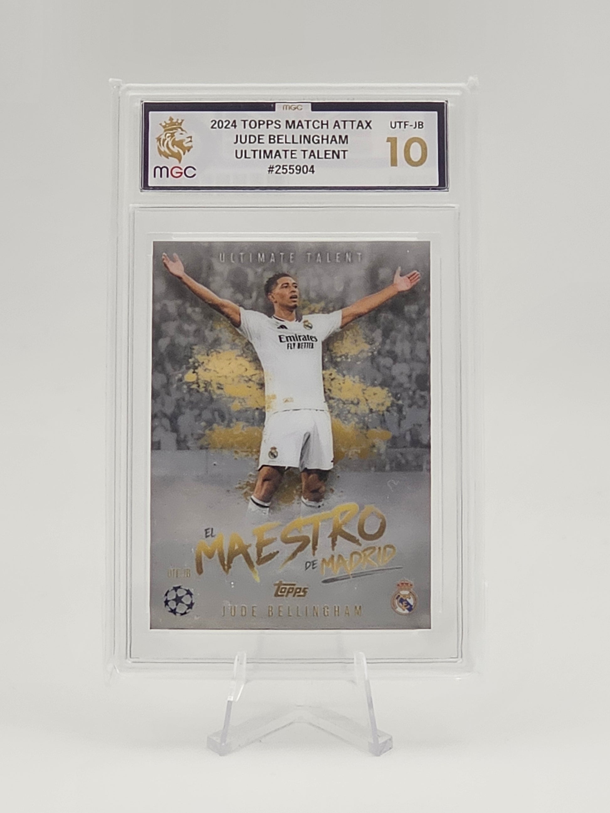 Jude Bellingham ULTIMATE TALENT MAESTRO DE MADRID #UTF-JB - Topps Match Attax 2024/2025 (MGC Graded 10)