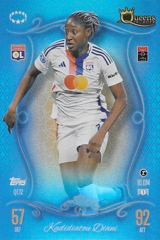 Kadidiatou Diani Queens of Europe Card #QE12 - Topps MATCH ATTAX 24/25 (2024/2025) - Lyon