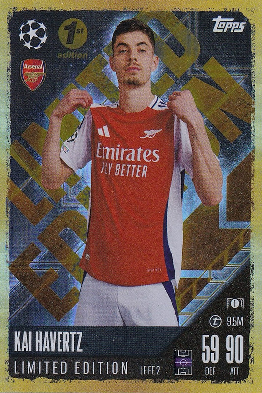 Kai Havertz Limited Edition Card, Topps Match Attax 24/25, 1st Edition, Arsenal, #LEFE2