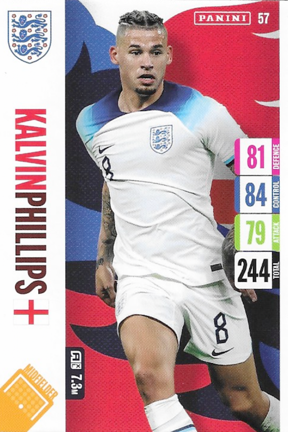 Kalvin Phillips Base Card Number 57 - Adrenalyn XL England 2024 Tournament Edition