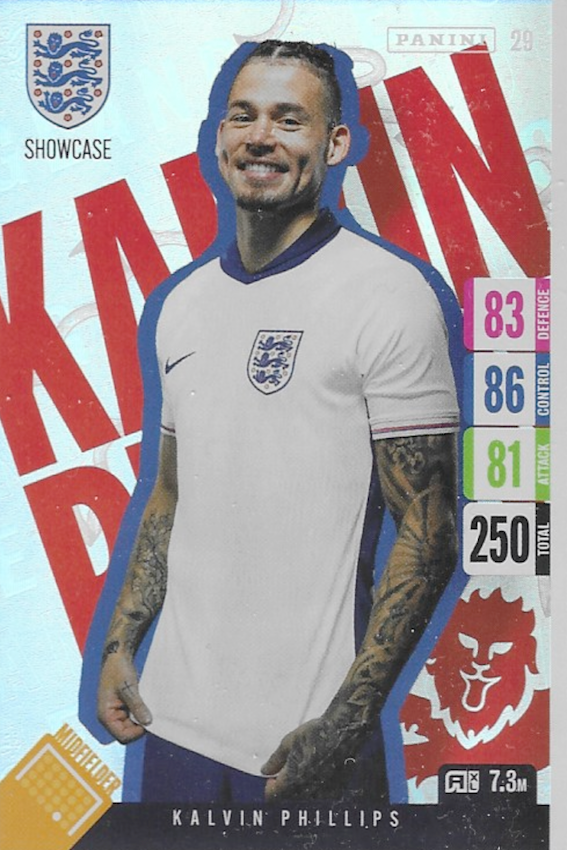 Kalvin Phillips Showcase Card Number 29 - Adrenalyn XL England 2024 Tournament Edition