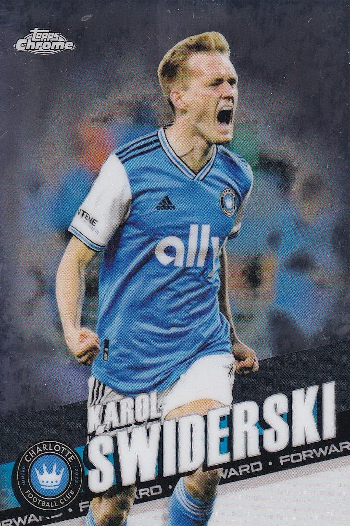 Karol Swiderski Base Card #21 - Topps Chrome 2022 MLS - Charlotte FC