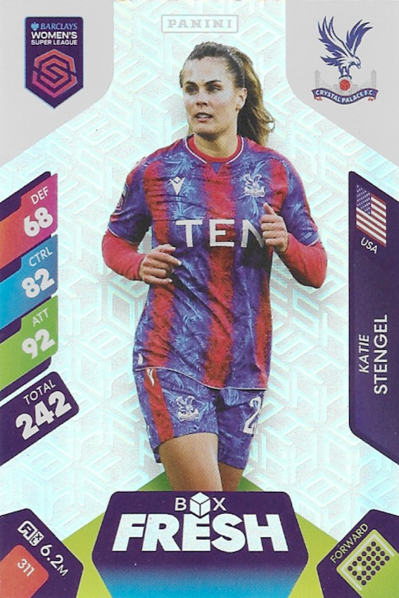 Katie Stengel Box Fresh Card #311 - Panini Adrenalyn XL 2025 Women's Super League (WSL) - Crystal Palace
