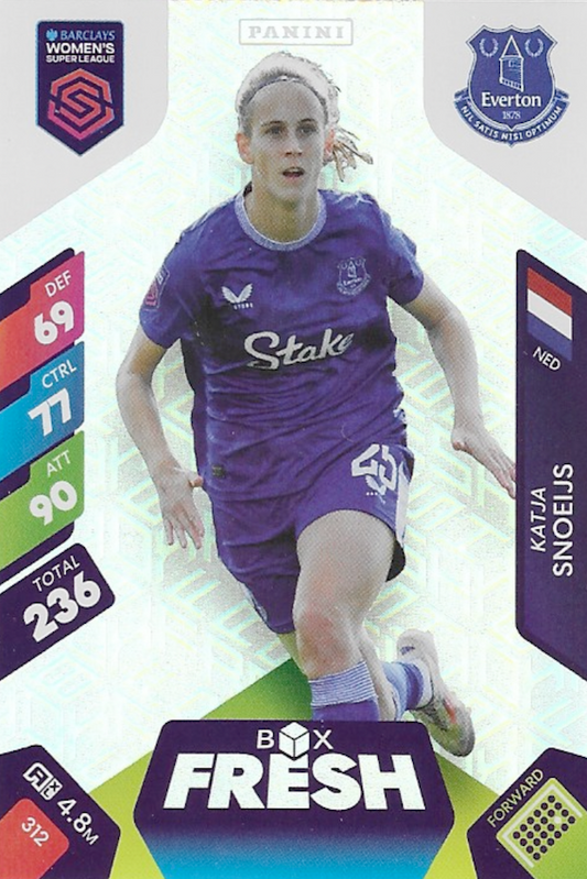 Katja Snoeijs Box Fresh Card #312 - Panini Adrenalyn XL 2025 Women's Super League (WSL) - Everton