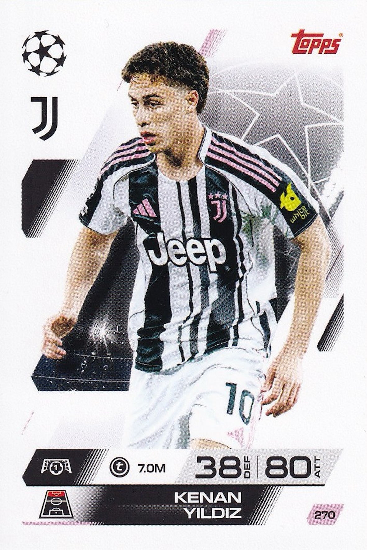 Kenan Yıldız Base Card #270 - Topps Match Attax 25/26 (2025/2026) Juventus