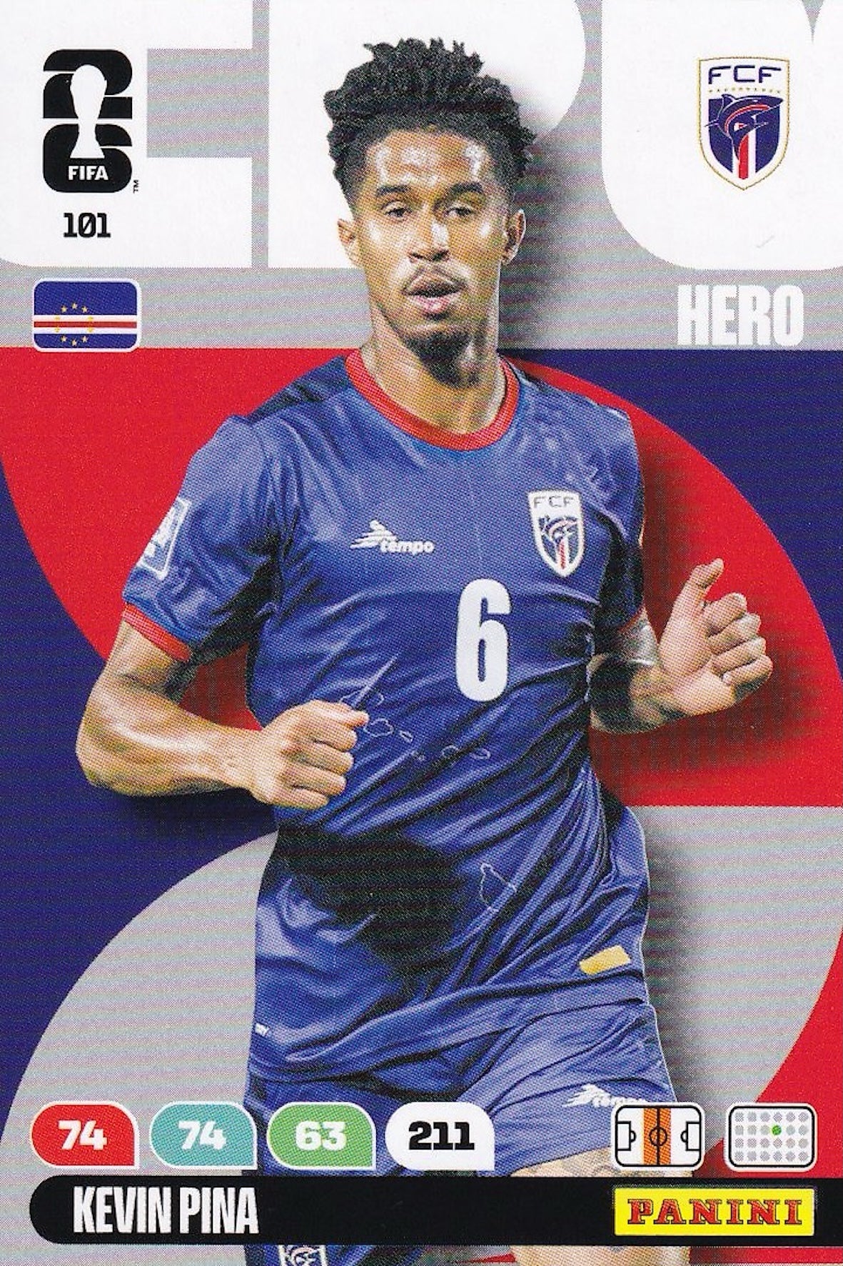 Kevin Pina Hero Base Card #101 - FIFA WORLD CUP 2026 - Panini Adrenalyn XL