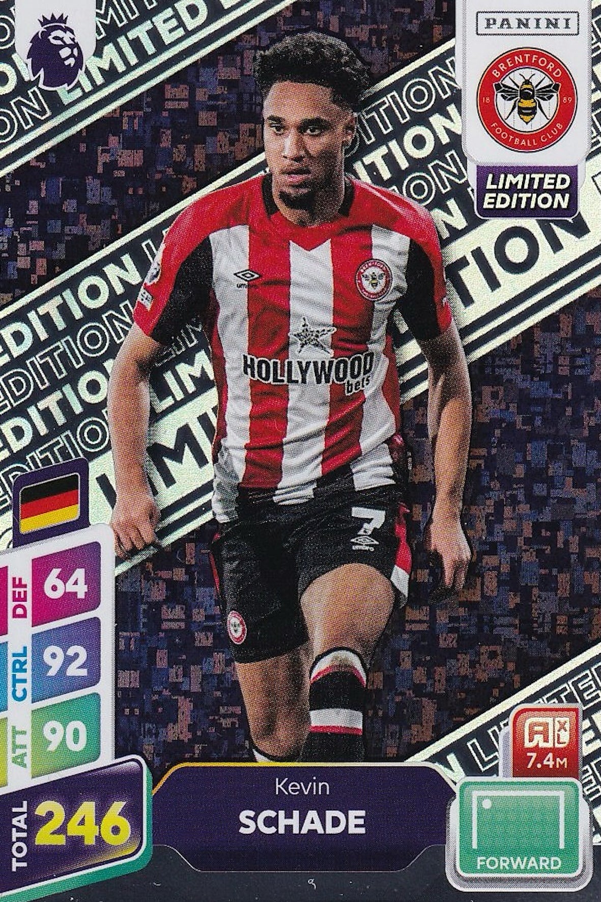 Kevin Schade Limited Edition Card - Panini Adrenalyn XL PLUS 2025, Premier League (Brentford)