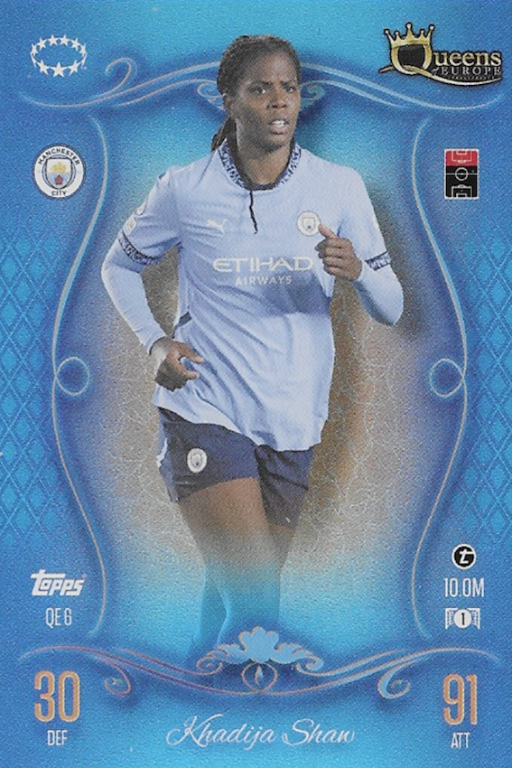 Khadija Shaw QE6 Queens of Europe Card - Topps Match Attax 24/25 (2024/2025) Manchester City