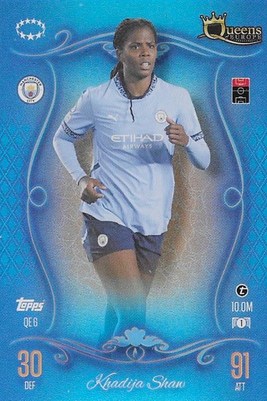 Khadija Shaw QE6 Queens of Europe Card - Topps Match Attax 24/25 (2024/2025) Manchester City