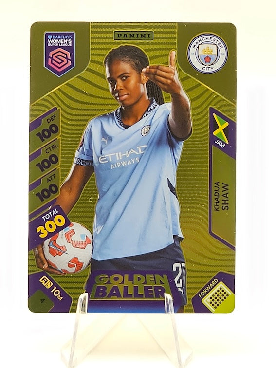 Khadija Shaw GOLDEN BALLER Card #4 - Adrenalyn XL 2025 Women's Super League WSL - front of card 