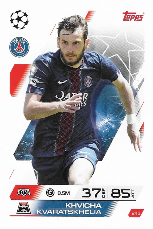 Khvicha Kvaratskhelia Base Card #241 - Topps Match Attax 25/26 (2025/2026) PSG