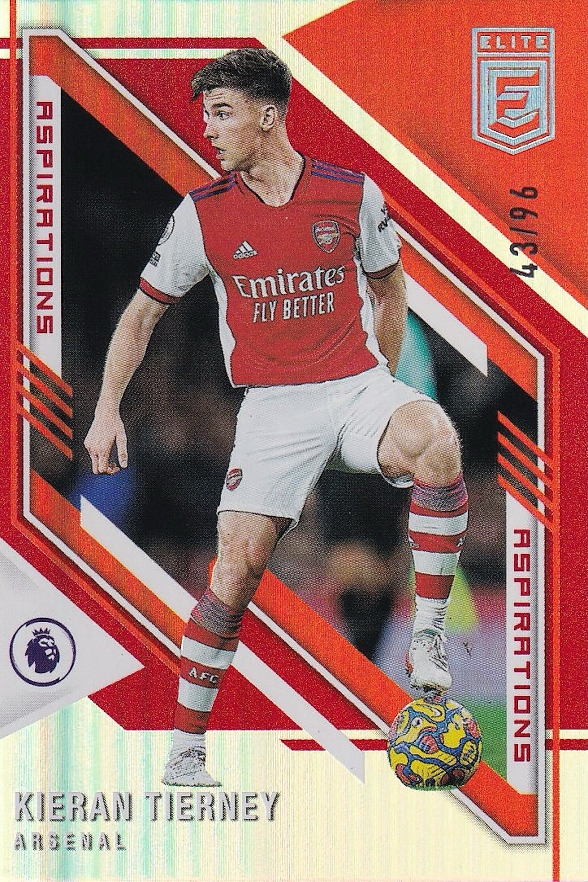 Kieran Tierney Aspirations Card Number 8 - 2021-22 Panini Donruss 43/96