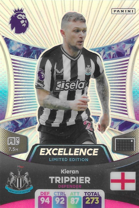 Kieran Trippier Excellence Limited Edition New Card - Panini Adrenalyn XL 2024 (Newcastle United)