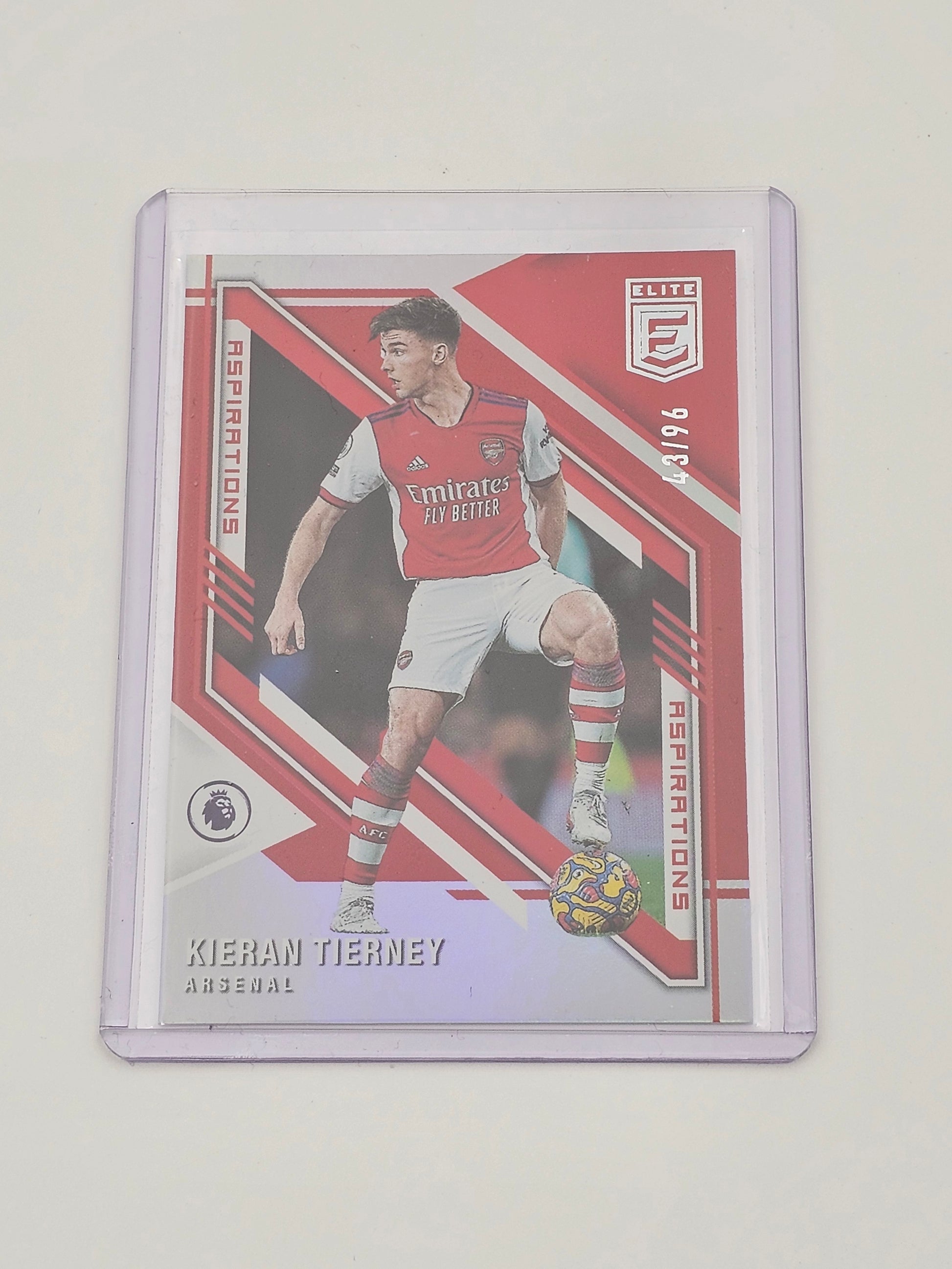 Kieran Tierney Aspirations Card Number 8 - 2021-22 Panini Donruss 43/96