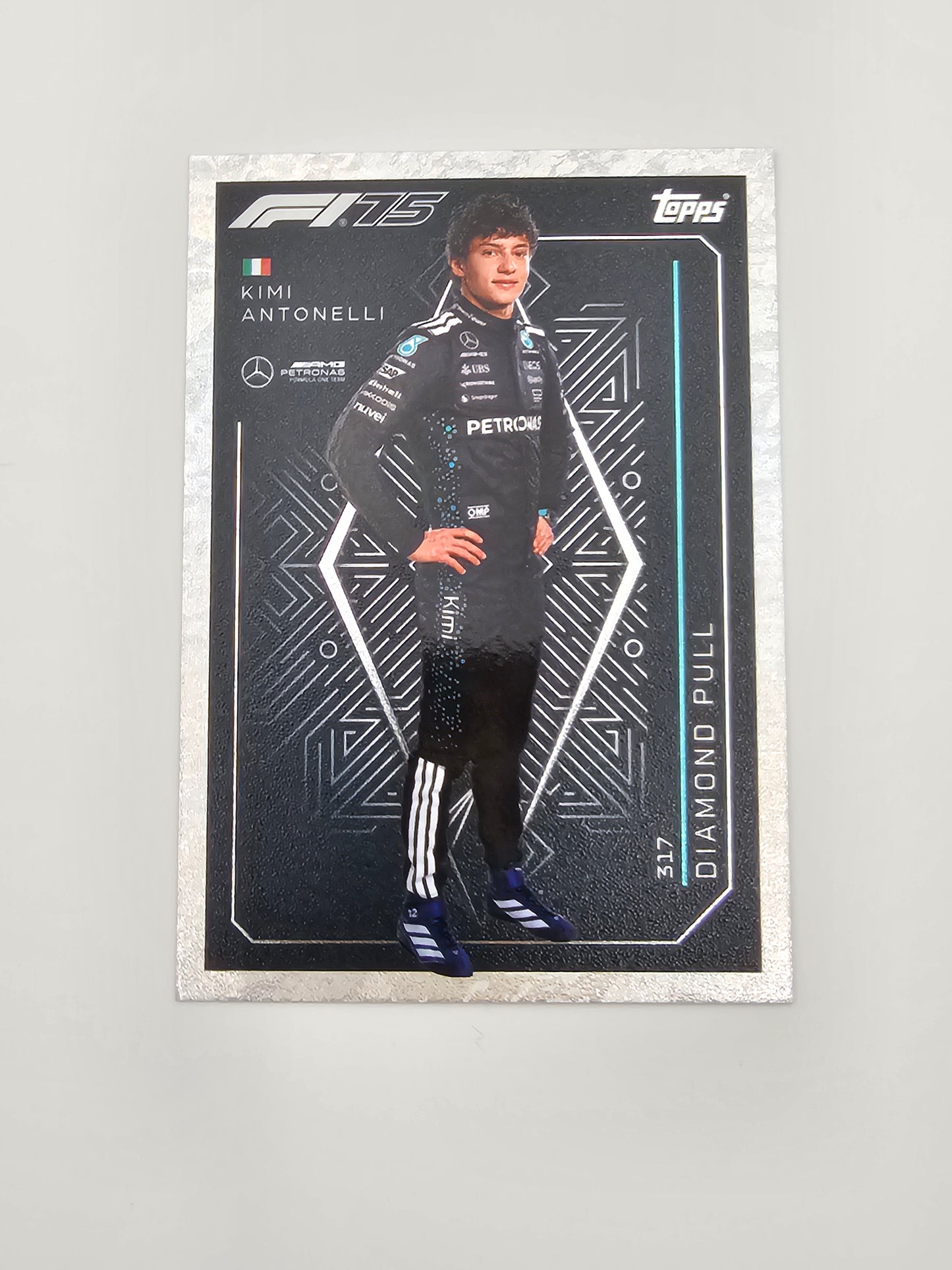Kimi Antonelli Diamond Pull Card #317 - F1, Topps Turbo Attax 2025 FORMULA ONE