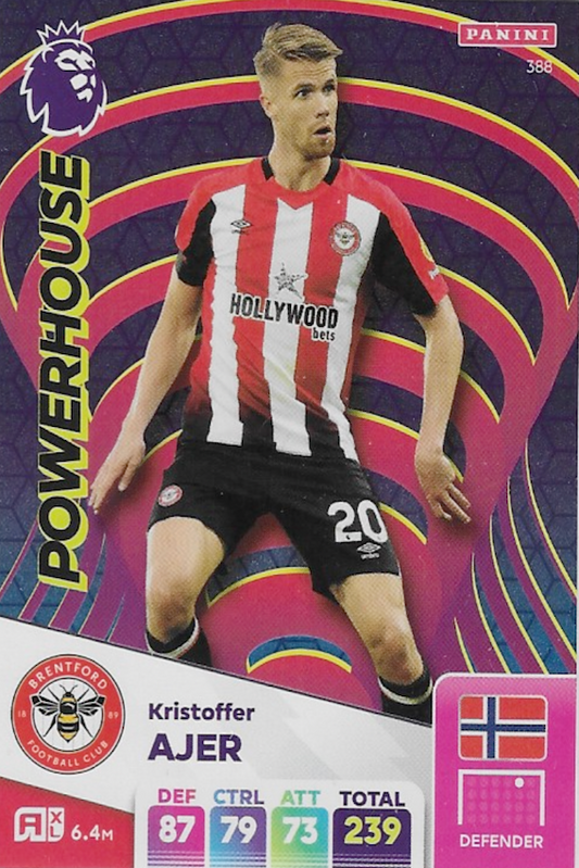 Kristoffer AJER Powerhouse Card #388 - Panini Adrenalyn XL 2025