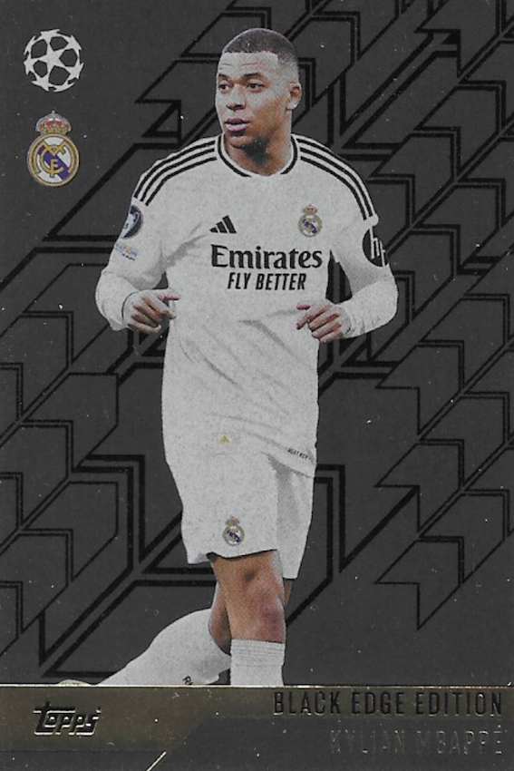 Kylian Mbappe Black Edge Edition Card Number BE 7 - Topps Match Attax 2024/2025